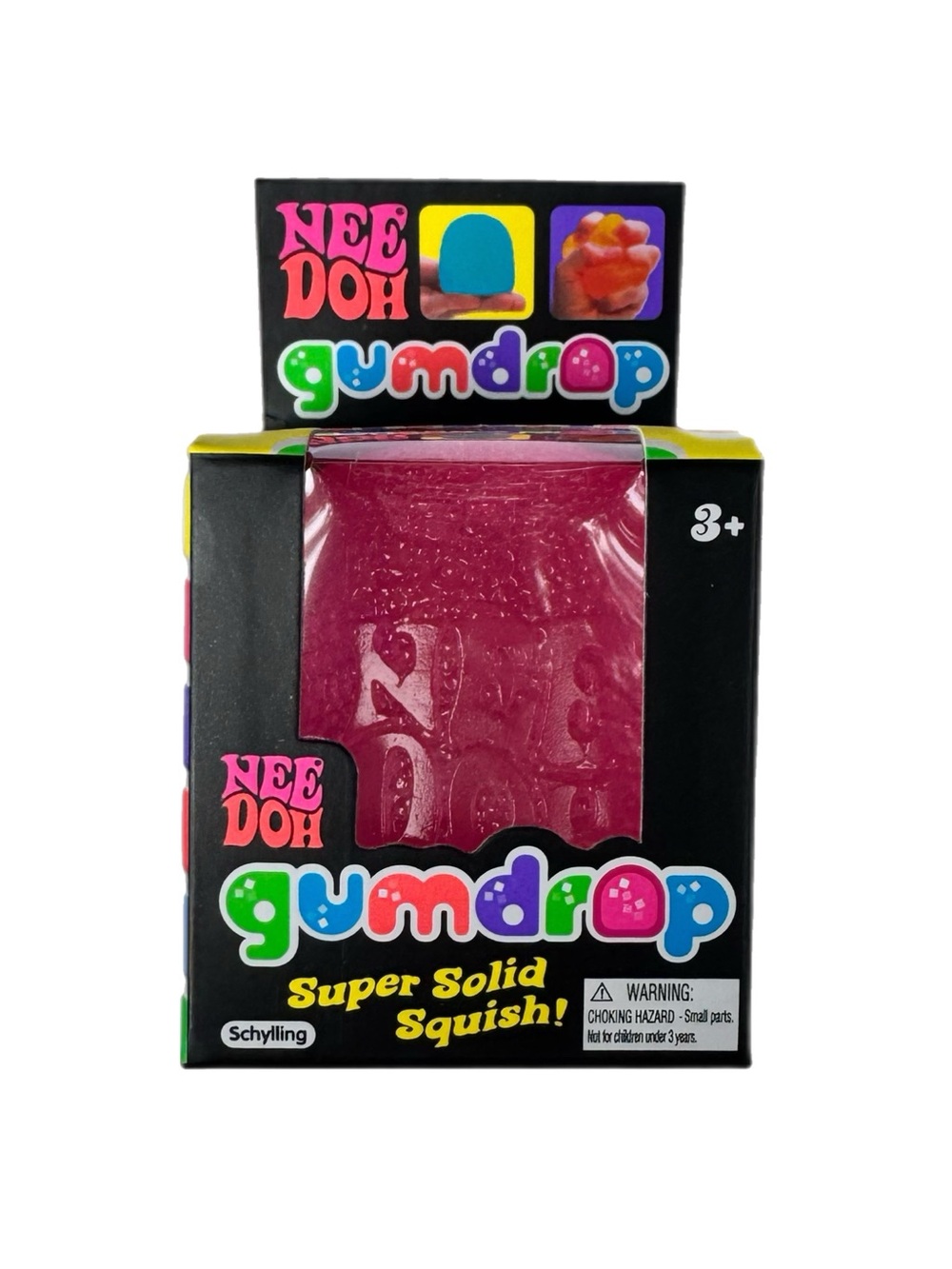 Needoh Pink Gumdrop authentic by Schylling fidget squeeze toy NEW!